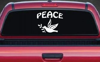 Peace Dove Christian Car or Truck Window Decal Sticker