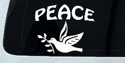Peace Dove Christian Car or Truck Window Decal Sticker