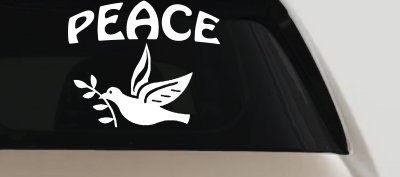 Peace Dove Christian Car or Truck Window Vinyl Decal Sticker