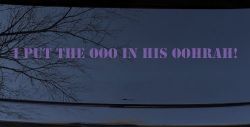 I Put the OOO in his OOHRAH! Military Car or Truck Window Decal Sticker (Purple)