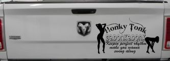 Honky Tonk Badonkadonk Country Car or Truck Window Vinyl Decal Sticker (Black)