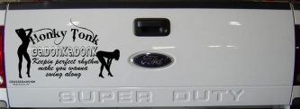 Honky Tonk Badonkadonk Country Car or Truck Window Decal Sticker (Black)