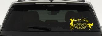 Honky Tonk Badonkadonk Country Car or Truck Window Decal Sticker (Yellow)