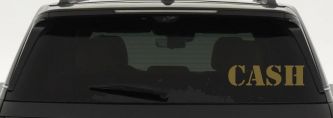 Cash Business Window Lettering Sign Car or Truck Window Decal Sticker (Gold)