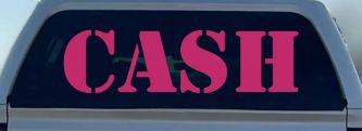Cash Business Window Lettering Sign Car or Truck Window Decal Sticker (Hot Pink)