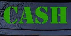 Cash Business Window Lettering Sign Car or Truck Window Vinyl Decal Sticker (Lime)