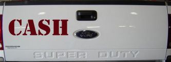 Cash Business Window Lettering Sign Car or Truck Window Decal Sticker (Purple Red)