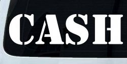 Cash Business Window Lettering Sign Car or Truck Window Decal Sticker