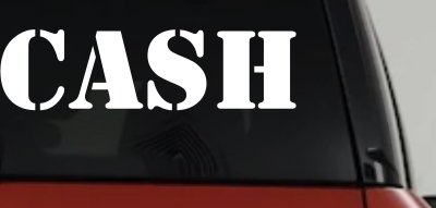 Cash Business Window Lettering Sign Car or Truck Window Vinyl Decal Sticker