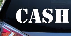Cash Business Window Lettering Sign Car or Truck Window Decal Sticker