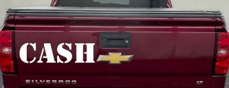 Cash Business Window Lettering Sign Car or Truck Window Decal Sticker (White)