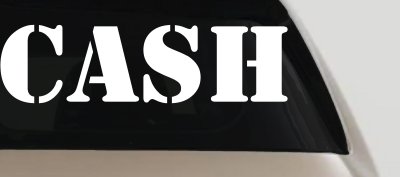 Cash Business Window Lettering Sign Car or Truck Window Vinyl Decal Sticker