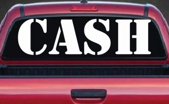 Cash Business Window Lettering Sign Car or Truck Window Decal Sticker