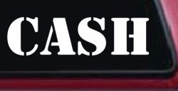Cash Business Window Lettering Sign Car or Truck Window Decal Sticker