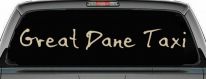 Great Dane Taxi Car or Truck Window Decal Sticker (Desert Sand)