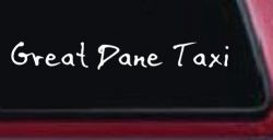 Great Dane Taxi Car or Truck Window Decal Sticker