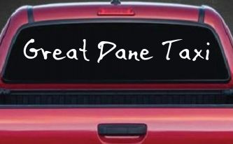 Great Dane Taxi Car or Truck Window Decal Sticker