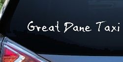 Great Dane Taxi Car or Truck Window Decal Sticker