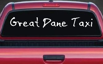 Great Dane Taxi Car or Truck Window Decal Sticker