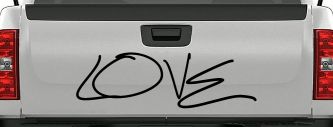 Love Car or Truck Window Decal Sticker (Black)