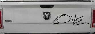 Love Car or Truck Window Decal Sticker (Black)