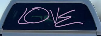 Love Car or Truck Window Vinyl Decal Sticker (Lilac)
