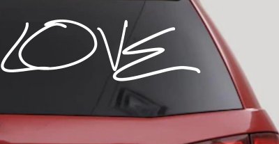 Love Car or Truck Window Vinyl Decal Sticker