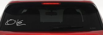 Love Car or Truck Window Decal Sticker (White)