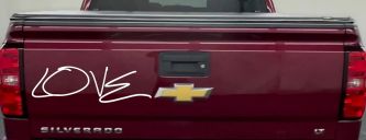 Love Car or Truck Window Decal Sticker (White)