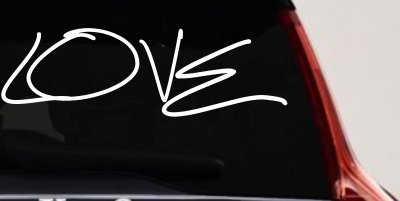 Love Car or Truck Window Vinyl Decal Sticker