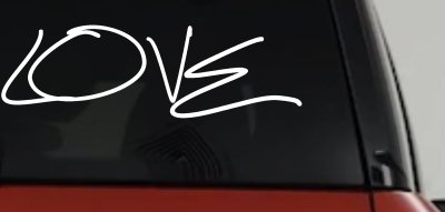 Love Car or Truck Window Vinyl Decal Sticker