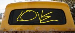 Love Car or Truck Window Decal Sticker (Yellow)