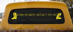 Im From The Country Car or Truck Window Decal Sticker (Yellow)