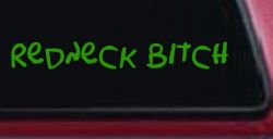 Redneck Bitch Funny Country Car or Truck Window Decal Sticker (Lime)