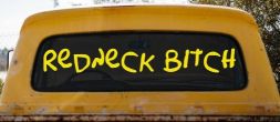 Redneck Bitch Funny Country Car or Truck Window Decal Sticker (Yellow)