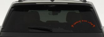 Jesus For Life Christian Car or Truck Window Decal Sticker (Orange Red)