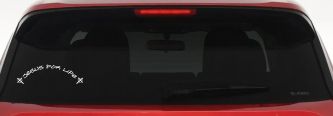 Jesus For Life Christian Car or Truck Window Decal Sticker (White)