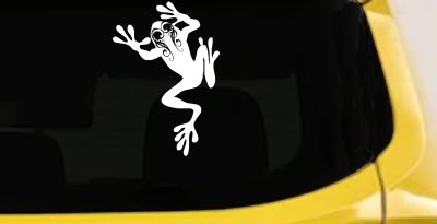 Frog With Swirl Eyes Car or Truck Window Vinyl Decal Sticker