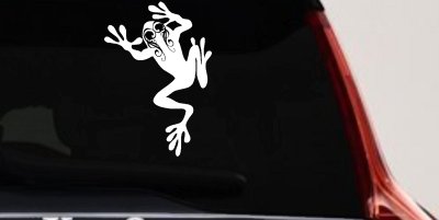 Frog With Swirl Eyes Car or Truck Window Vinyl Decal Sticker