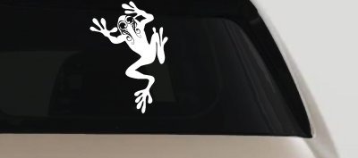 Frog With Swirl Eyes Car or Truck Window Vinyl Decal Sticker