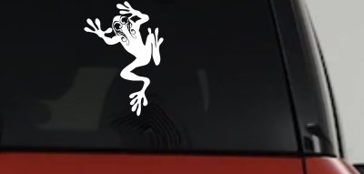 Frog With Swirl Eyes Car or Truck Window Vinyl Decal Sticker