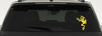 Frog With Swirl Eyes Car or Truck Window Decal Sticker (Yellow)