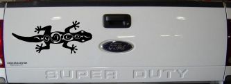 Lizard With Back Swirls Car or Truck Window Vinyl Decal Sticker (Black)