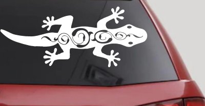 Lizard With Back Swirls Car or Truck Window Vinyl Decal Sticker