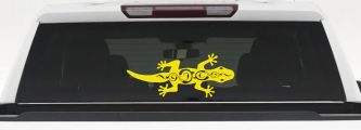 Lizard With Back Swirls Car or Truck Window Decal Sticker (Yellow)