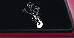 Alien Surfing Funny Car or Truck Window Decal Sticker