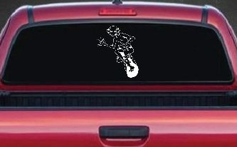 Alien Surfing Funny Car or Truck Window Decal Sticker