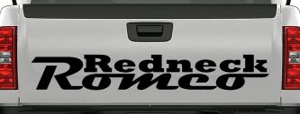 Redneck Romeo Country Car or Truck Window Decal Sticker (Black)