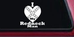 I Love my Redneck Man Country Car or Truck Window Decal Sticker