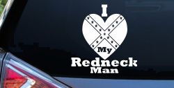I Love my Redneck Man Country Car or Truck Window Decal Sticker